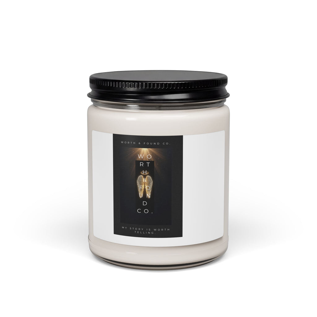 9oz Scented Soy Candle — Warm Amber & Vanilla Jar Candle (Hand-Poured)