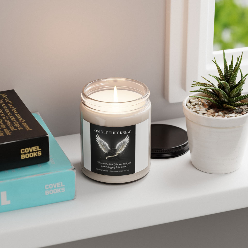Scented Soy Candle – "Only If They Knew" Angel Wings Memorial Candle (9oz)