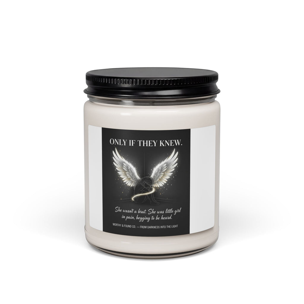 Scented Soy Candle – "Only If They Knew" Angel Wings Memorial Candle (9oz)