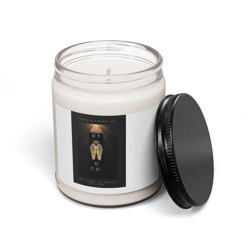 9oz Scented Soy Candle — Warm Amber & Vanilla Jar Candle (Hand-Poured)
