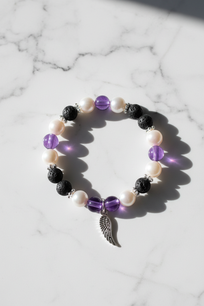 Wings of Remembrance Bracelet - Stretch Style